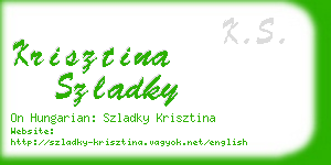 krisztina szladky business card